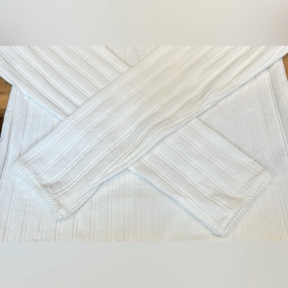 NWT J. Crew Ivory Pointelle Long-Sleeve T-Shirt, Small - Picture 13 of 14